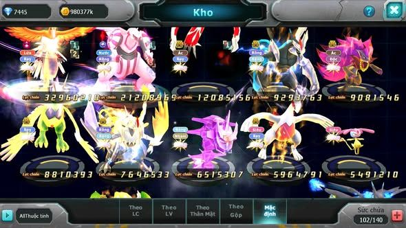 MÃ : #TTS4661 - SV 1426 - TOP 13 - V13  - 3K SÁCH - HOOH CH DYNAMAX PALKIA CH YVETAL BC WB BC BTAA BC NHIỀU PET HT