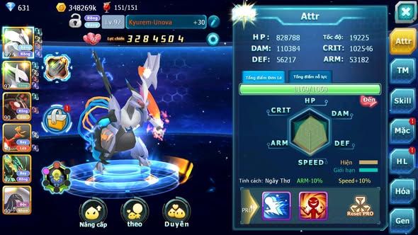 MÃ : #TTS4660 - SV 1437 - V10 - UNVOA ST ZEVIL HOOH RAYQUAZA NHIỀU PET HT