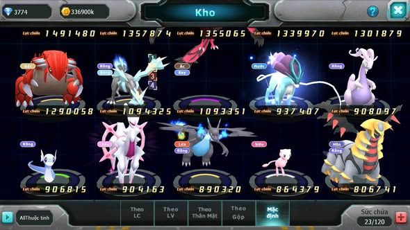 MÃ : #TTS4658 - SV 1623 - V5 - DIANCIE BC TAPU FINI BC XERM UNVOA RAYQUAZA LUGIA NHIỀU PET HT