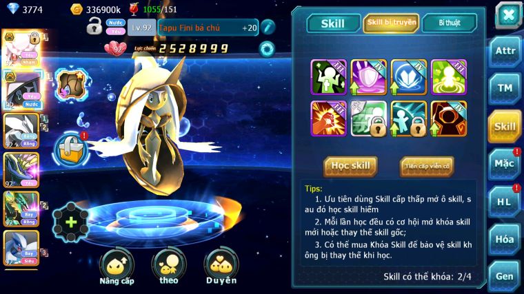 MÃ : #TTS4658 - SV 1623 - V5 - DIANCIE BC TAPU FINI BC XERM UNVOA RAYQUAZA LUGIA NHIỀU PET HT