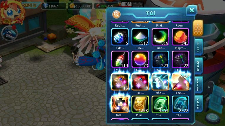 MÃ : #TTS4670 - SV 945 - V13 - 1280 SÁCH - TOP 11 - HOOH CH DYNAMAX DIANCIE CH DYNAMAX PALKIA CH HENTRAN BC THẦN GIÓ BC KYOGRE BC NHIỀU PET BC