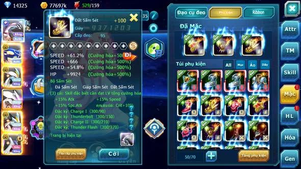 MÃ : #TTS4668 - SV 1710 - TOP 44 - V12 - PALKIA CH SS NGON KYOGRE BC UNVOA WB BC CẶP LATI BC