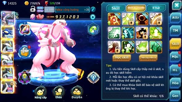 MÃ : #TTS4668 - SV 1710 - TOP 44 - V12 - PALKIA CH SS NGON KYOGRE BC UNVOA WB BC CẶP LATI BC