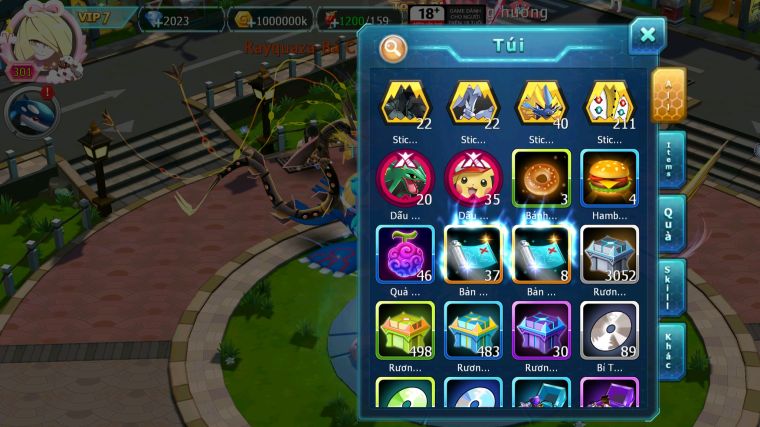 MÃ : #TTS4675 - SV 1162 - TOP 36 - PALKIA CH HOOH CH DYNAMAX MEW Y CH RAYQUAZA BC CẶP CÁ BC NHIỀU PET HUYỀN THOẠI