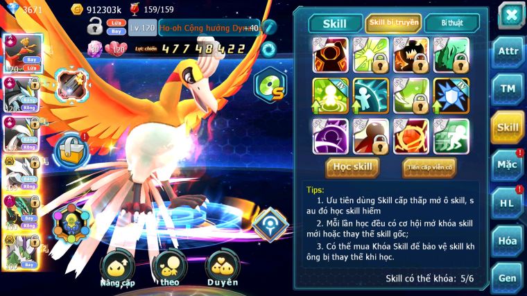 MÃ : #TTS4683 - SV 636 - TOP4 - V17 - HOOH CH DYNAMAX UNVOA BÁ CHỦ WB CH DYNAMAX RAYQUAZA DYNAMAX LUGIA CH YVETAL UNTRA SUN