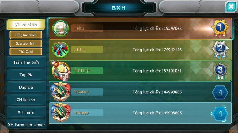 MÃ : #TTS4683 - SV 636 - TOP4 - V17 - HOOH CH DYNAMAX UNVOA BÁ CHỦ WB CH DYNAMAX RAYQUAZA DYNAMAX LUGIA CH YVETAL UNTRA SUN