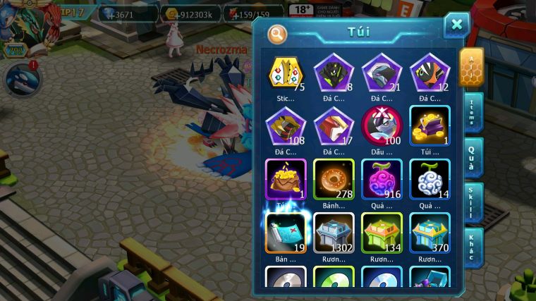 MÃ : #TTS4683 - SV 636 - TOP4 - V17 - HOOH CH DYNAMAX UNVOA BÁ CHỦ WB CH DYNAMAX RAYQUAZA DYNAMAX LUGIA CH YVETAL UNTRA SUN