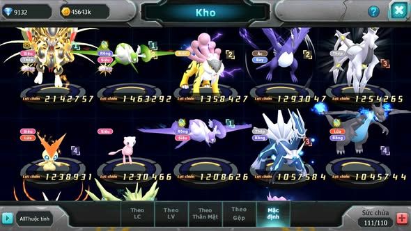 MÃ : #TTS4694 - SV 1181 - MEW GIÁP BÁ CHỦ CẶP LATI RAIKOU SHADOW LUGIA ARC THÉP