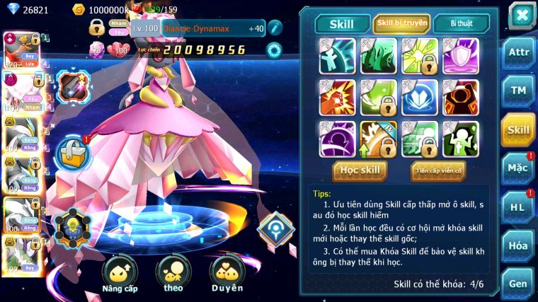 MÃ :  #TTS4693 - SV 980 - TOP28 - HOOH CH DYNAMAX DIANCIE DYNAMAX WB BC UNVOA THẦN GIÓ BC RẮN BĂNG BC NHIỀU PET BC