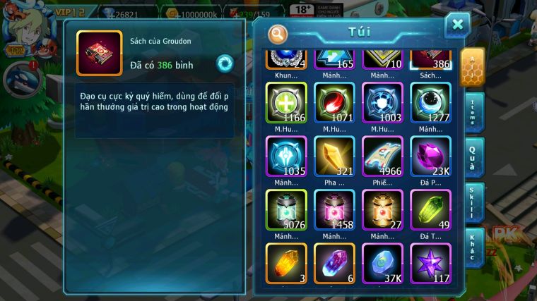 MÃ :  #TTS4693 - SV 980 - TOP28 - HOOH CH DYNAMAX DIANCIE DYNAMAX WB BC UNVOA THẦN GIÓ BC RẮN BĂNG BC NHIỀU PET BC