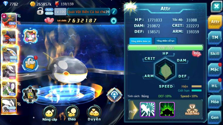 MÃ : #TTS4699 - SV 1304 - V10 - HOOH DYNAMAX YVETAL BC QVBC BC MEW GIÁP BC THẦN GIÓ BC UNVOA CẶP LATI BÁ CHỦ