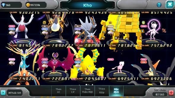 MÃ : #TTS4697 - SV 722 - TOP 9 - V15 - HOOH CH DYNAMAX HOOPA BÁ CHỦ RAYQUAZA BC THẦN GIÓ BC MEW GIÁP BC CẶP LATI BC NHIỀU PET HT