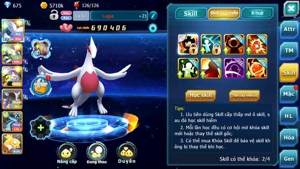 MÃ : #TTS4705 - SV 1707 - V4 - LUGIA CELEBI RAIKOU AMDLO