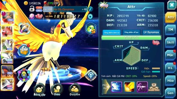 MÃ : #TTS4702 - SV 1582 - TOP33 - V11 - HOOH DYNAMAX QVLD BC THẦN GIÓ BC UNVOA YVETAL LATI BC NHIỀU PET HT