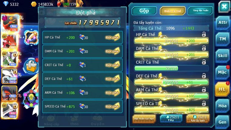 MÃ : #TTS4702 - SV 1582 - TOP33 - V11 - HOOH DYNAMAX QVLD BC THẦN GIÓ BC UNVOA YVETAL LATI BC NHIỀU PET HT