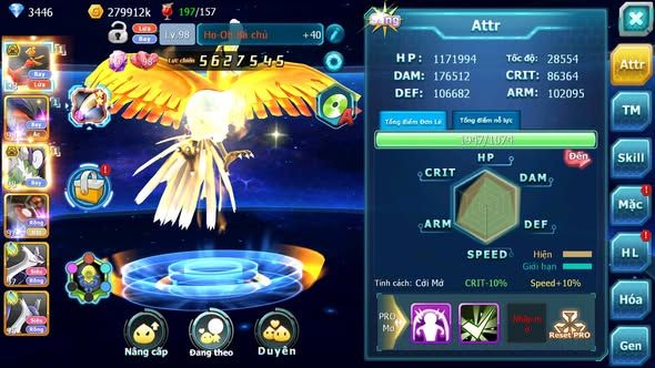 MÃ : #TTS4701 - SV 1770 - TOP3 - V12 - HOOH BÁ CHỦ YVETAL THẦN GIÓ BC ZEVIL NHIỀU PET HT