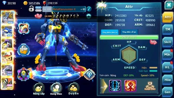 MÃ : #TTS4710 - SV 1599 - TOP37 - V13 - 30K KC - METALGARURUMON X BÁ CHỦ KYOGRE BC RAIKOU BC NHIỀU PET BC