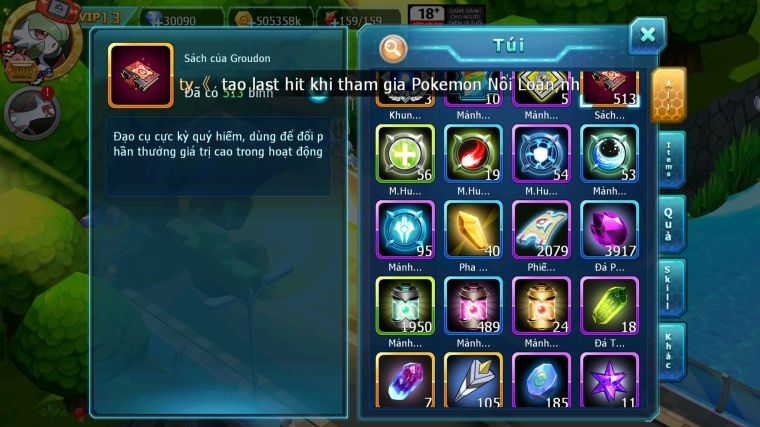 MÃ : #TTS4710 - SV 1599 - TOP37 - V13 - 30K KC - METALGARURUMON X BÁ CHỦ KYOGRE BC RAIKOU BC NHIỀU PET BC