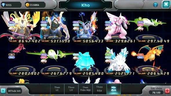 MÃ : #TTS4709 - SV 1667 - V10 - WHITE DYNAMAX BLACK BC UNVOA PALKIA NHIỀU PET HT