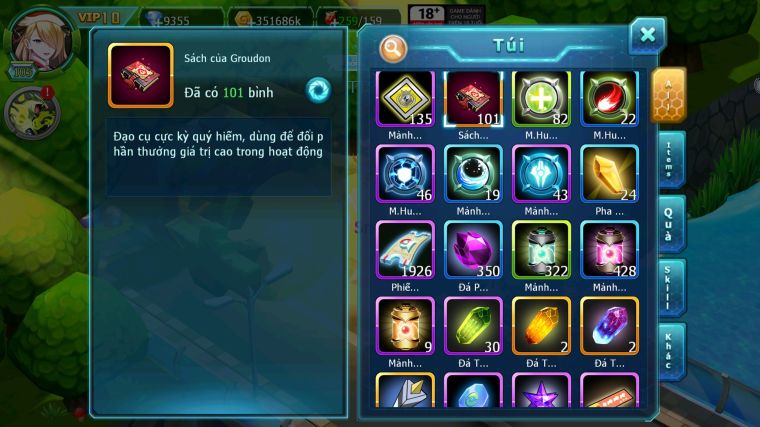 MÃ : #TTS4709 - SV 1667 - V10 - WHITE DYNAMAX BLACK BC UNVOA PALKIA NHIỀU PET HT