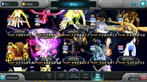 MÃ : #TTS4714 - SV 1645 - TOP20 - V14 - HOOH DYNAMAX GẦN ĐỦ CH YVETAL CH THẦN GIÓ BC CẶP CÁ BC QVLD BC DRAK HOOH RAY UNOVA NHIỀU PET HT