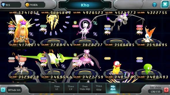 MÃ : #TTS4714 - SV 1645 - TOP20 - V14 - HOOH DYNAMAX GẦN ĐỦ CH YVETAL CH THẦN GIÓ BC CẶP CÁ BC QVLD BC DRAK HOOH RAY UNOVA NHIỀU PET HT