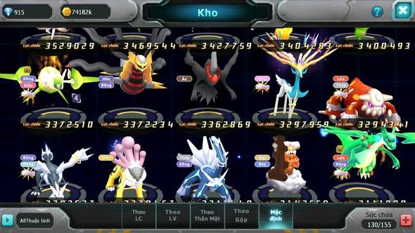 MÃ : #TTS4714 - SV 1645 - TOP20 - V14 - HOOH DYNAMAX GẦN ĐỦ CH YVETAL CH THẦN GIÓ BC CẶP CÁ BC QVLD BC DRAK HOOH RAY UNOVA NHIỀU PET HT