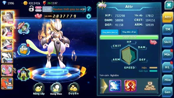 MÃ : #TTS4723 - SV 1727 V5- MEW GIÁP BÁ CHỦ CẶP LATI BC UNVOA MES