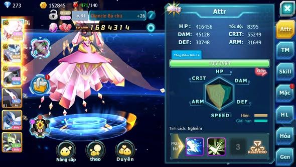 MÃ : #TTS4728 - SV 1746 - V10 - DIANCIE BC TAPU FINI BC RẮN BĂNG BC NHIỀU PET HT