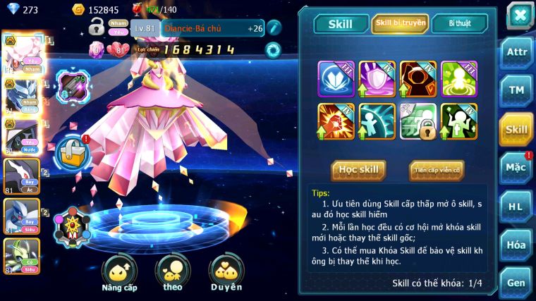 MÃ : #TTS4728 - SV 1746 - V10 - DIANCIE BC TAPU FINI BC RẮN BĂNG BC NHIỀU PET HT