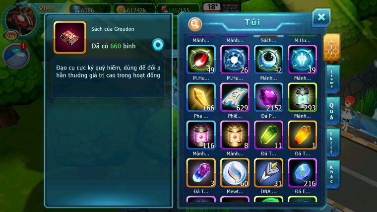 MÃ : #TTS4727 - SV 1772 - TOP 11 - V9 - 660 SÁCH - UNVOA CẶP LATI BÁ CHỦ GIRATINA BC ZEVIL NHIỀU PET HT