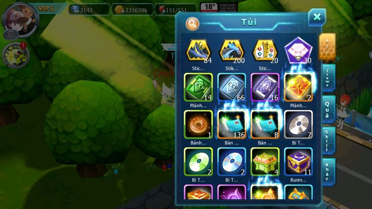 MÃ : #TTS4726 - SV 1632 - V5 - DIANCIE BC TAPU FINI BC UNVOA XERM RAYQUAZA LUGIA