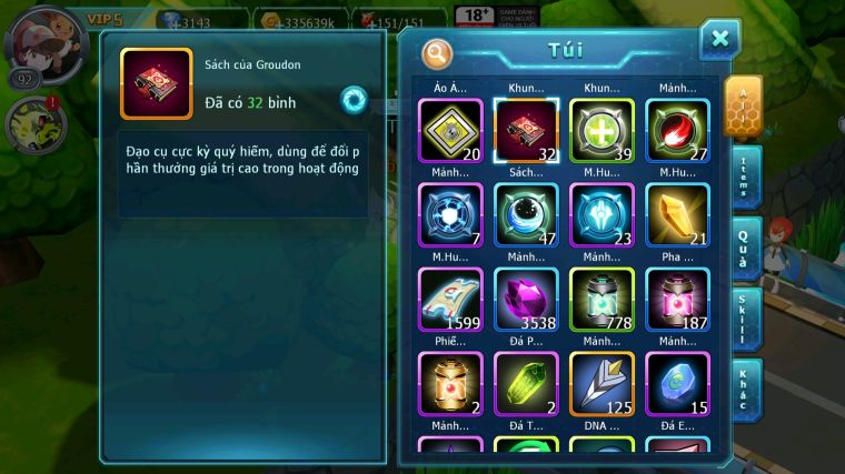 MÃ : #TTS4726 - SV 1632 - V5 - DIANCIE BC TAPU FINI BC UNVOA XERM RAYQUAZA LUGIA