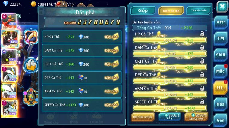 MÃ : #TTS4732 - SV 876 - TOP10 - V15 - GẦN ĐỦ W CH HOOH CH DYNAMAX DRAK HOOH BC CẶP ZEVIL SINH THÁI CỰC BÁ UNVOA WB DYNAMAX NHIỀU PET HT