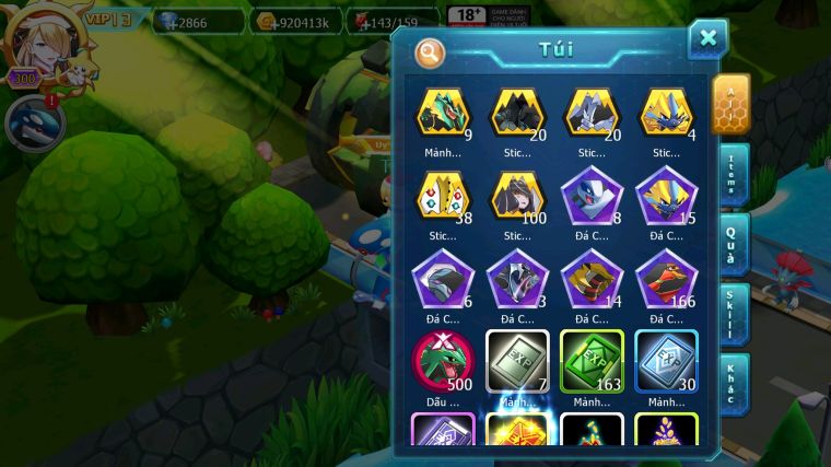 MÃ : #TTS4722 - SV 1335 - V13 - TOP12 - V13 - DIANCIE CH DYNAMAX HOOH DYNAMAX RAYQUAZA BC NHIỀU PET BÁ CHỦ NOGN