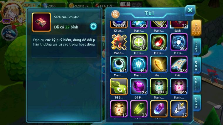 MÃ : #TTS4722 - SV 1335 - V13 - TOP12 - V13 - DIANCIE CH DYNAMAX HOOH DYNAMAX RAYQUAZA BC NHIỀU PET BÁ CHỦ NOGN