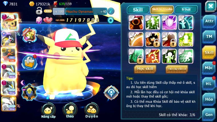 MÃ : #TTS4738 - SV 1393 - V12 - PIKACHU DYNAMX RAIKOU CH HOOH BC WB DYNAMAX UNVOA TAPU KOKO BC THẦN GIÓ BC QVLD BC