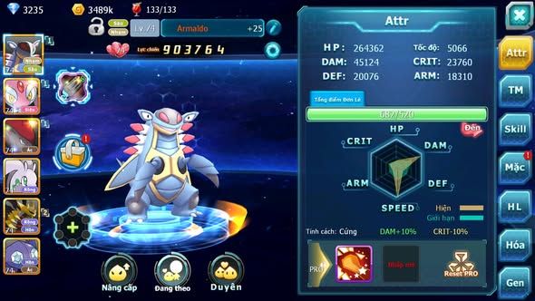 MÃ : #TTS4743 - SV 1813 - TOP28 - V5 - AMDLO MES ZOROA GOODRA GIRATINA