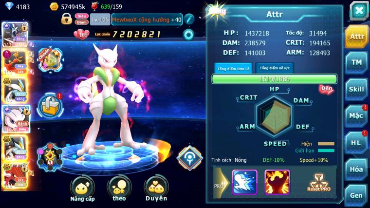 MÃ : #TTS4742 - SV 1041 - TOP49 - V12 - DIALGA CỘNG HƯỞNG HOOH DYNAMAX WB BC UNVOA QVLD BC CẶP LATI BC MEWTWO X CỘNG HƯỞNG