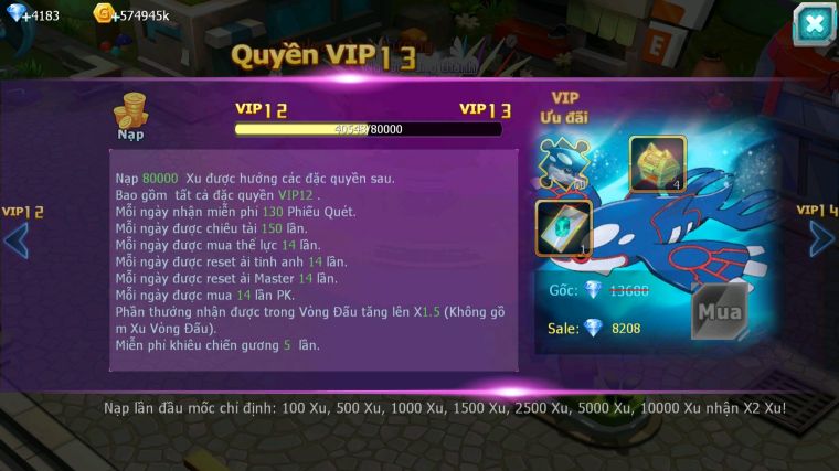 MÃ : #TTS4742 - SV 1041 - TOP49 - V12 - DIALGA CỘNG HƯỞNG HOOH DYNAMAX WB BC UNVOA QVLD BC CẶP LATI BC MEWTWO X CỘNG HƯỞNG