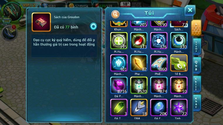 MÃ : #TTS4742 - SV 1041 - TOP49 - V12 - DIALGA CỘNG HƯỞNG HOOH DYNAMAX WB BC UNVOA QVLD BC CẶP LATI BC MEWTWO X CỘNG HƯỞNG