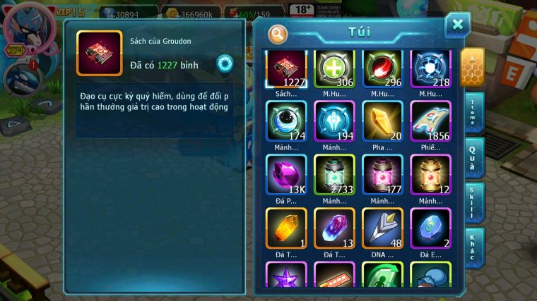 MÃ : #TTS4750 - SV 1481 - TOP9 - 1K2 SÁCH - 30K KC - V15 HOOH CH DYNAMAX VUA KIẾM KHIÊN BÁ CHỦ YVETAL BC THẦN GIÓ BC WB BC UNVOA NHIỀU PET HT