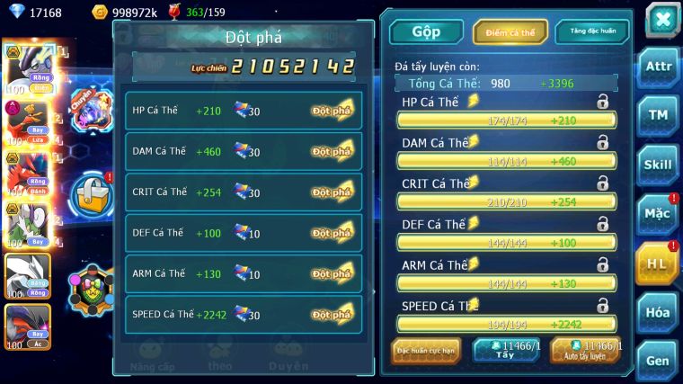 MÃ : #TTS4748 - SV 1683 - TOP4 - V15 - 6K8 SÁCH - CẶP RỒNG BÁ CHỦ BUILD CỰC CHẤT HOOH DYNAMAX THẦN GIÓ BC UNVOA NHIỀU PET HT