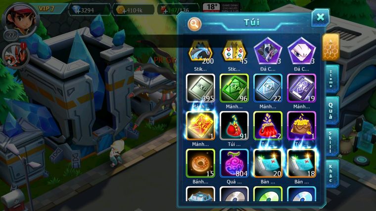 MÃ : #TTS4747 - SV 1822 - TOP 18 - V7 - 480 SÁCH - GIRAITNA LATI HOOH LUGIA RAIKOU