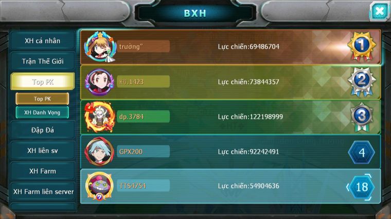 MÃ : #TTS4754 - SV 711 - V12 - TOP 18 - HOOH DYNAMAX HOOPA BÁ CHỦ UNVOA WB BÁ CHỦ THẦN GIÓ BC DIANCIE BC NHIỀU PET HUYỀN THOẠI