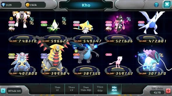 MÃ : #TTS4753 - SV 1733 - V3 - MEW GIÁP BÁ CHỦ CELEBI JIRACHI TAPU LELE LUGIA