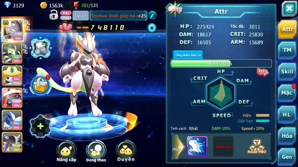 MÃ : #TTS4753 - SV 1733 - V3 - MEW GIÁP BÁ CHỦ CELEBI JIRACHI TAPU LELE LUGIA