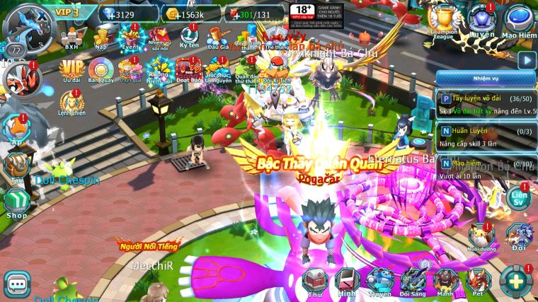 MÃ : #TTS4753 - SV 1733 - V3 - MEW GIÁP BÁ CHỦ CELEBI JIRACHI TAPU LELE LUGIA