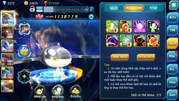 MÃ : #TTS4760 - SV 1819 - TOP 26 - V10 - QVBC BÁ CHỦ ZEVIL LUGIA YVETAL NHIỀU PET HT