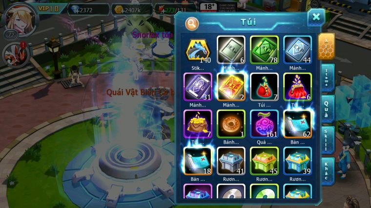 MÃ : #TTS4760 - SV 1819 - TOP 26 - V10 - QVBC BÁ CHỦ ZEVIL LUGIA YVETAL NHIỀU PET HT